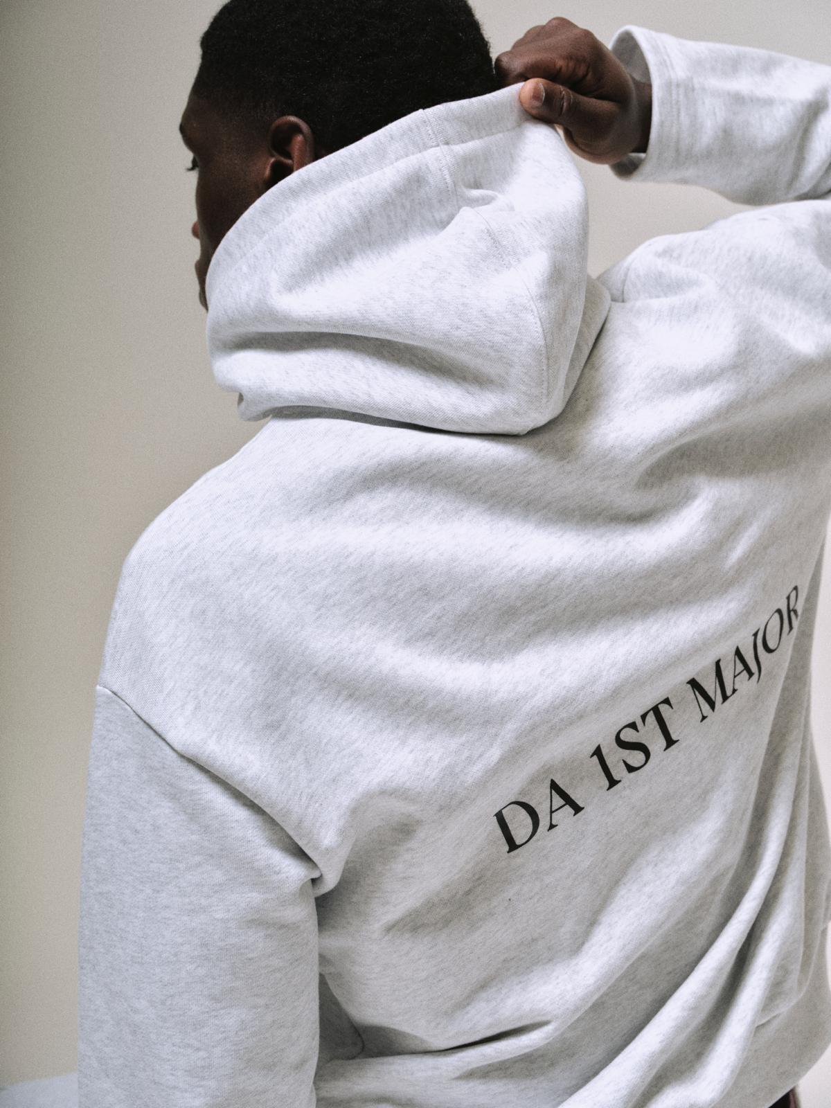 DA 1ST MAJOR Light Grey Hoodie LINEA MI-AMI